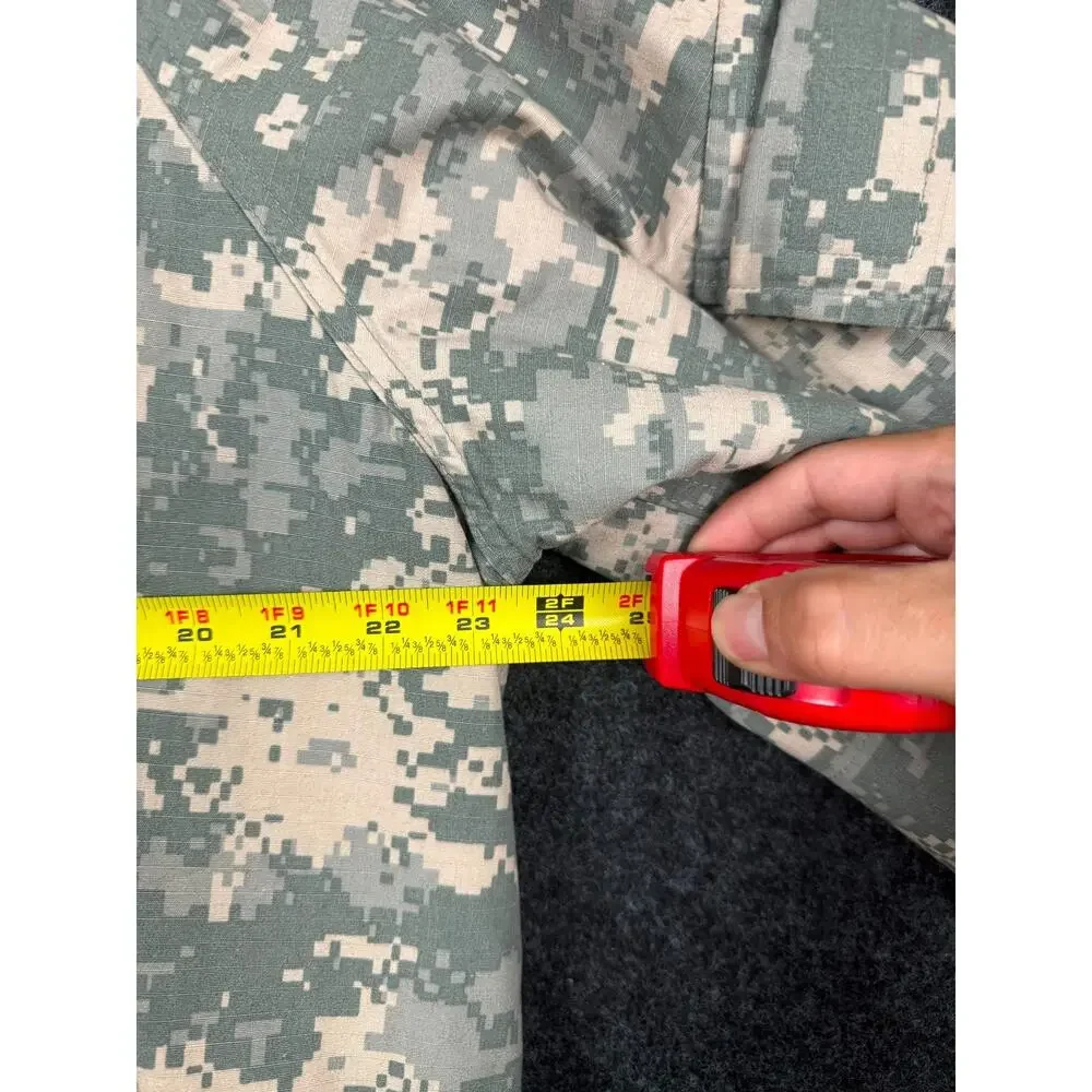 US Military ACU Chemical Protective Jacket Medium Long Digital Camo Hooded Coat